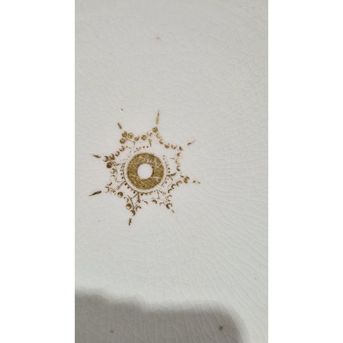 29 - English porcelain turquoise ground composite part tea and dessert service in the Minton style, impre... 