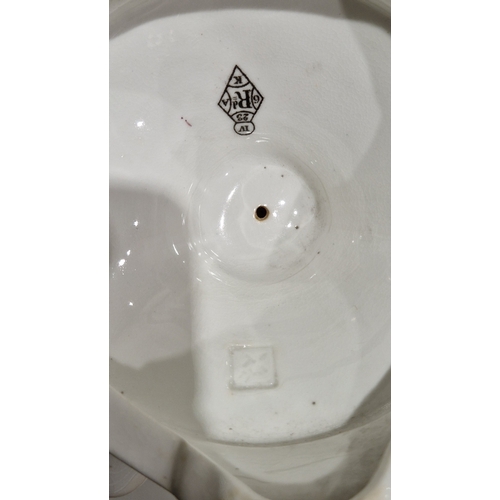 29 - English porcelain turquoise ground composite part tea and dessert service in the Minton style, impre... 