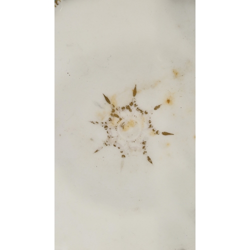 29 - English porcelain turquoise ground composite part tea and dessert service in the Minton style, impre... 