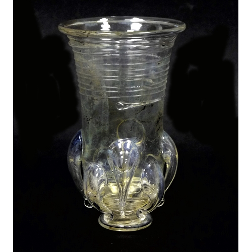 109 - Frankish-style 'russelbecher' or 'claw' beaker, possibly by James Powell & Sons Whitefriars, circa 1... 