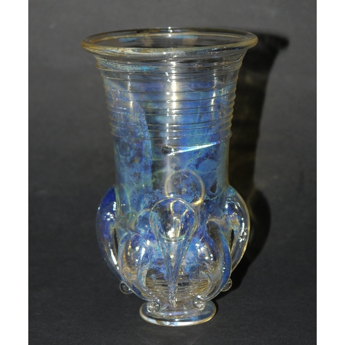 109 - Frankish-style 'russelbecher' or 'claw' beaker, possibly by James Powell & Sons Whitefriars, circa 1... 