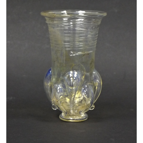 109 - Frankish-style 'russelbecher' or 'claw' beaker, possibly by James Powell & Sons Whitefriars, circa 1... 