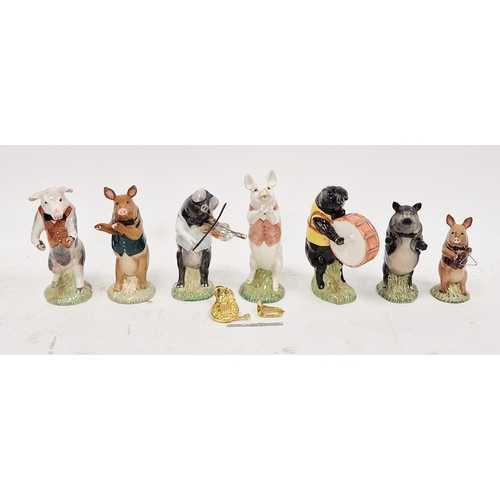 71 - Group of Beswick pottery pig musicians comprising Daniel, David, Richard, James, John, Matthew and M... 