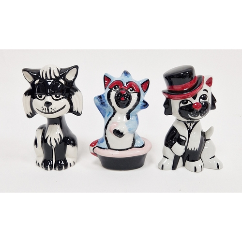 75 - Three models of cats by Lorna Bailey, each signed in black, comprising Doza the Cat, Moonlight the G... 