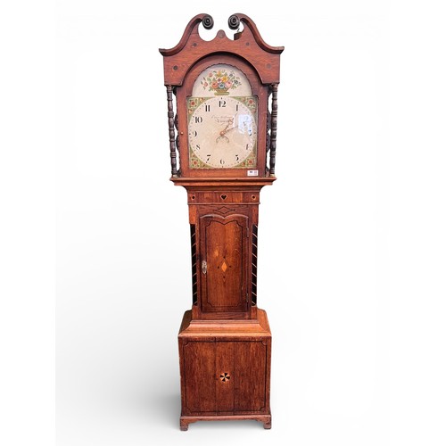 1 - Evan Williams Tre Castle Thirty Hour Grandfather clock, Weights and Pendulum – Working Order