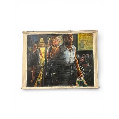 28 - Carl Francis Edward Hodgson “Freemen City” Version I (1993) – 128cm x 170cm