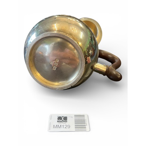 116 - London Hallmarked Silver Teapot – 714g (Damage to Lid Hinge)