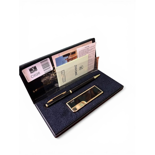 66 - Cased Chrome Ballpoint Pen and Cigarette Lighter in Original Box