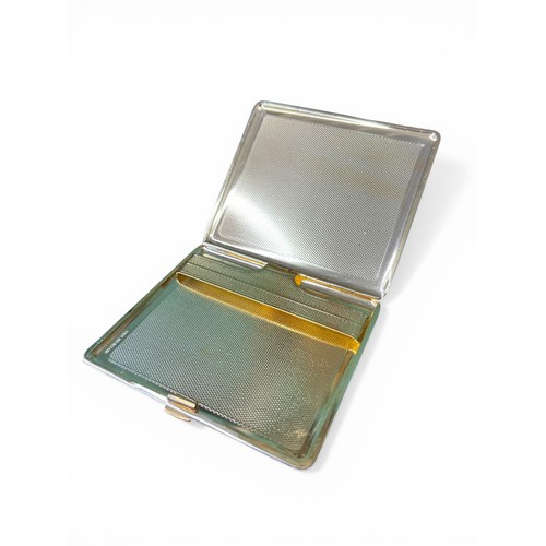 68 - Vintage Leather and Gilded Cigarette Case - 11 cm x 9 cm