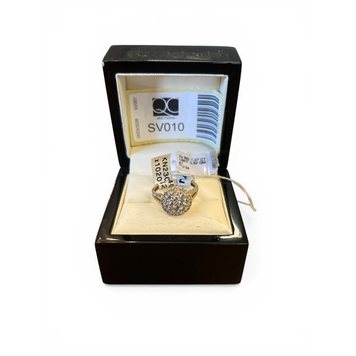 88 - 1.07ct 18ct Yellow Gold Diamond Cluster Ring - Size M