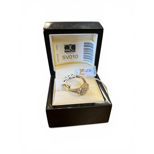 88 - 1.07ct 18ct Yellow Gold Diamond Cluster Ring - Size M