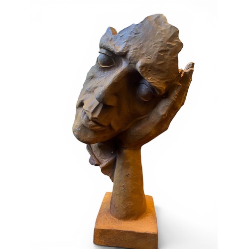 110 - Large Cast Iron Sculpture Depicting 