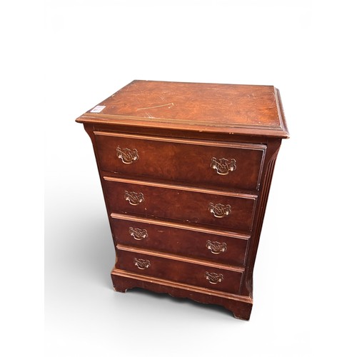246 - Small Dark Mahogany Chest of Drawers (Surface Scratch to Top) - 76 cm x 54 cm x 38 cm