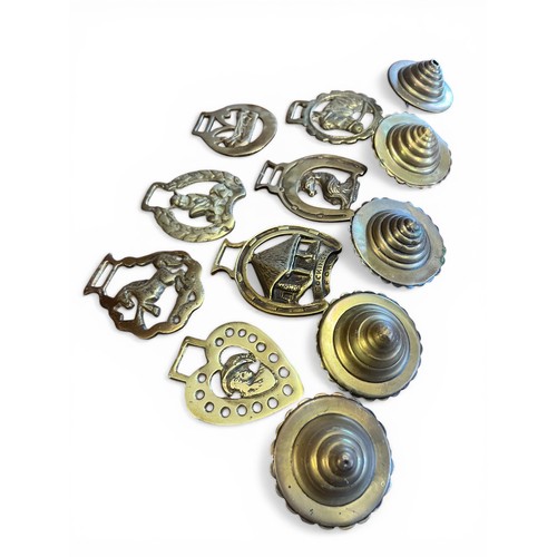 297 - Group of Twelve Horse Brass Pendants