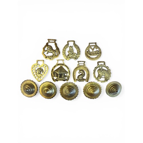 297 - Group of Twelve Horse Brass Pendants