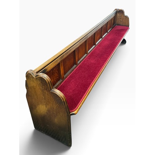 A substantial traditional wooden church pew removed from St James ...