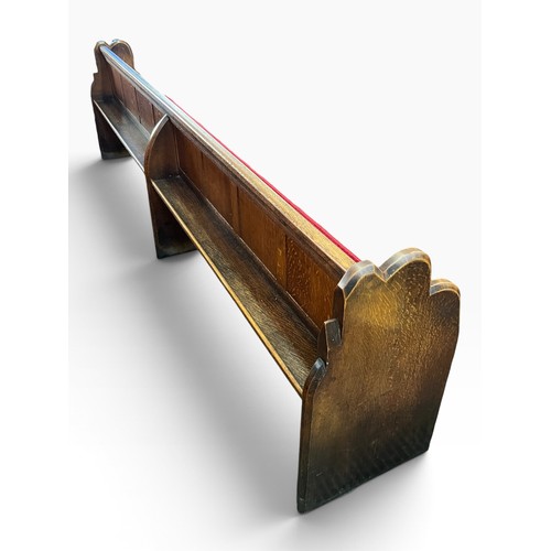 A substantial traditional wooden church pew removed from St James ...