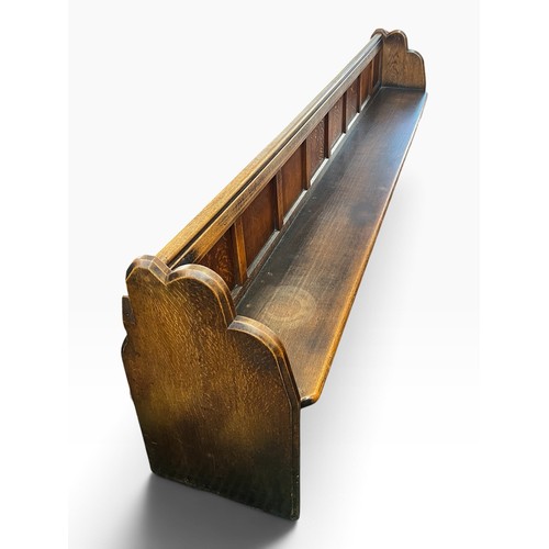 A substantial traditional wooden church pew removed from St James ...