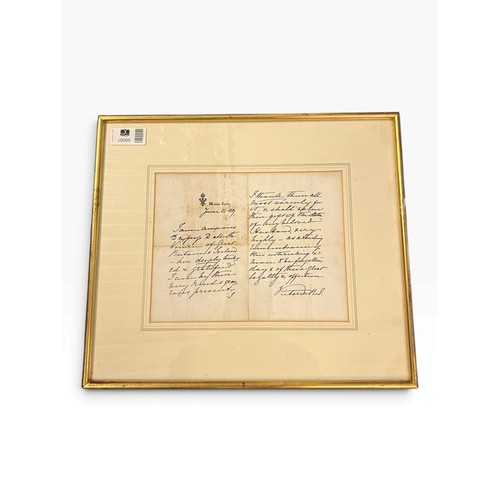 An important and highly collectible nineteenth-century royal manuscript ...