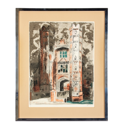 259 - John Piper C.H. (British, 1903-1992)  Oxburgh Hall, Norfolk (Levinson 266)  Lithograph printed in co... 