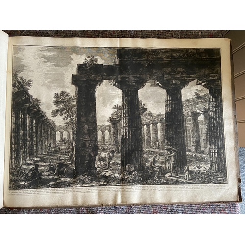 62 - A volume of etchings, the majority by Giovanni Battista Piranesi (1720-1778). Oblong 1o, 19th centur... 