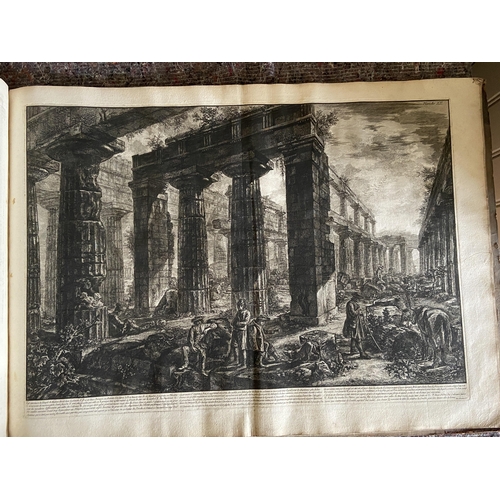 62 - A volume of etchings, the majority by Giovanni Battista Piranesi (1720-1778). Oblong 1o, 19th centur... 