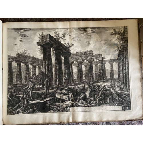 62 - A volume of etchings, the majority by Giovanni Battista Piranesi (1720-1778). Oblong 1o, 19th centur... 