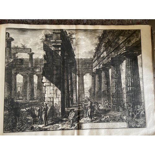 62 - A volume of etchings, the majority by Giovanni Battista Piranesi (1720-1778). Oblong 1o, 19th centur... 