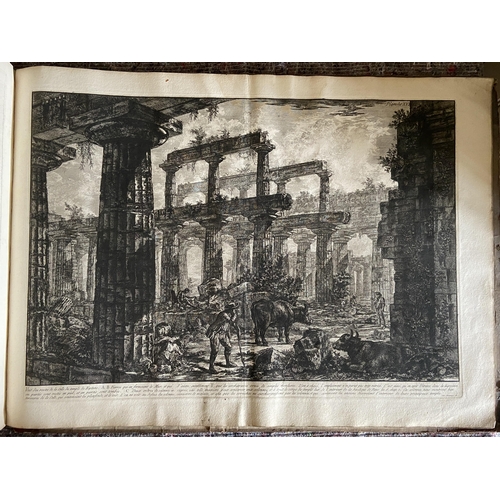 62 - A volume of etchings, the majority by Giovanni Battista Piranesi (1720-1778). Oblong 1o, 19th centur... 