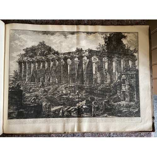 62 - A volume of etchings, the majority by Giovanni Battista Piranesi (1720-1778). Oblong 1o, 19th centur... 