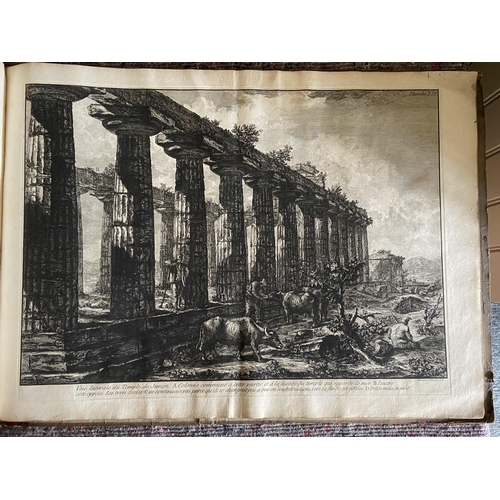 62 - A volume of etchings, the majority by Giovanni Battista Piranesi (1720-1778). Oblong 1o, 19th centur... 