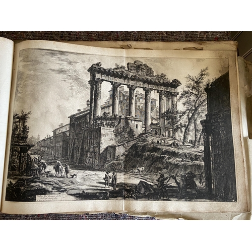 62 - A volume of etchings, the majority by Giovanni Battista Piranesi (1720-1778). Oblong 1o, 19th centur... 