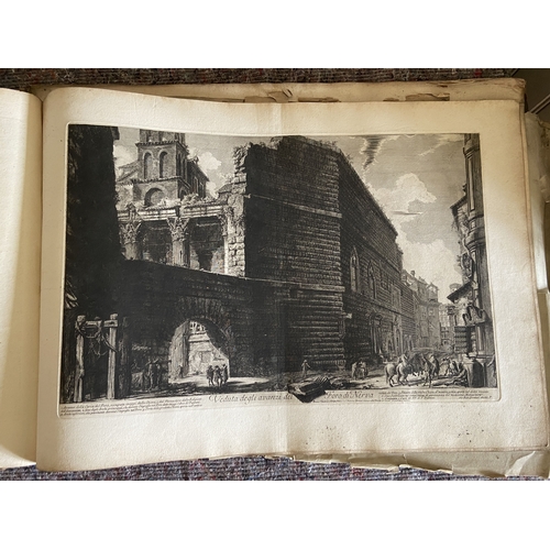 62 - A volume of etchings, the majority by Giovanni Battista Piranesi (1720-1778). Oblong 1o, 19th centur... 