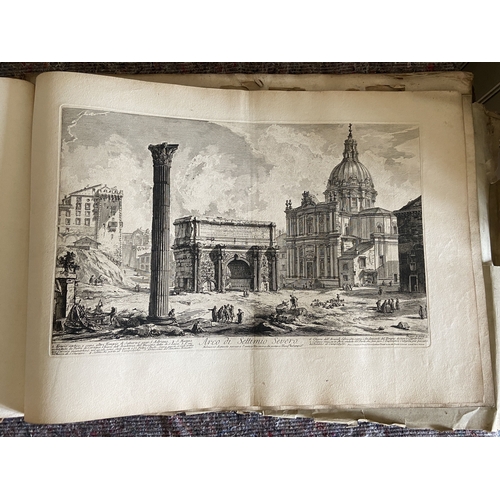 62 - A volume of etchings, the majority by Giovanni Battista Piranesi (1720-1778). Oblong 1o, 19th centur... 