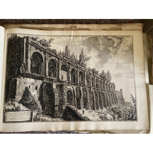 62 - A volume of etchings, the majority by Giovanni Battista Piranesi (1720-1778). Oblong 1o, 19th centur... 