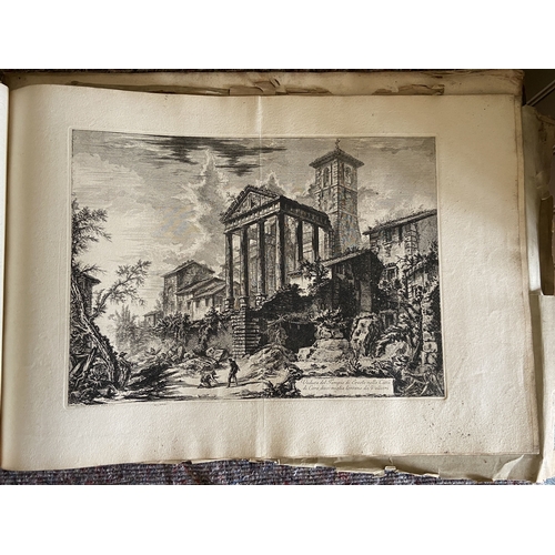 62 - A volume of etchings, the majority by Giovanni Battista Piranesi (1720-1778). Oblong 1o, 19th centur... 