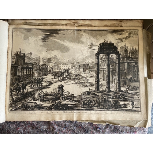 62 - A volume of etchings, the majority by Giovanni Battista Piranesi (1720-1778). Oblong 1o, 19th centur... 