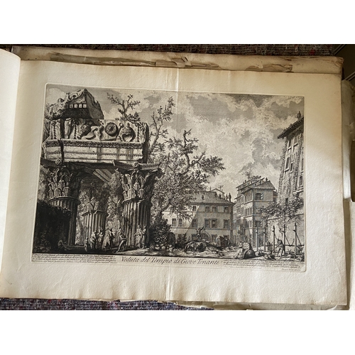 62 - A volume of etchings, the majority by Giovanni Battista Piranesi (1720-1778). Oblong 1o, 19th centur... 