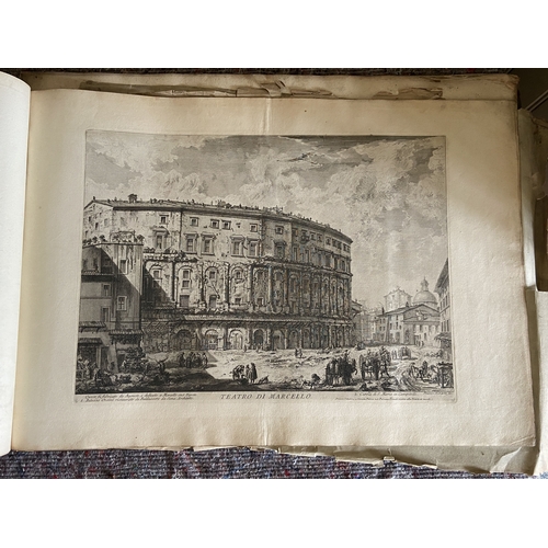 62 - A volume of etchings, the majority by Giovanni Battista Piranesi (1720-1778). Oblong 1o, 19th centur... 