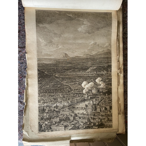 62 - A volume of etchings, the majority by Giovanni Battista Piranesi (1720-1778). Oblong 1o, 19th centur... 