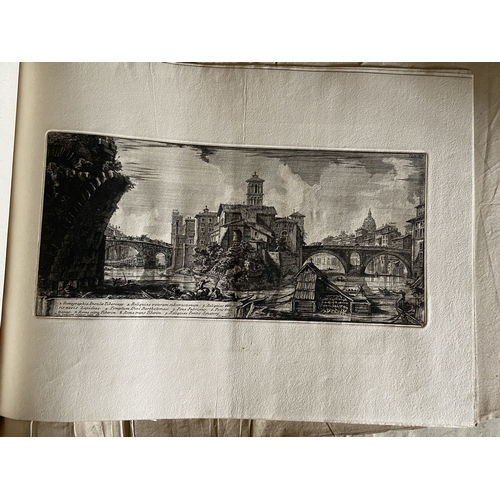 62 - A volume of etchings, the majority by Giovanni Battista Piranesi (1720-1778). Oblong 1o, 19th centur... 