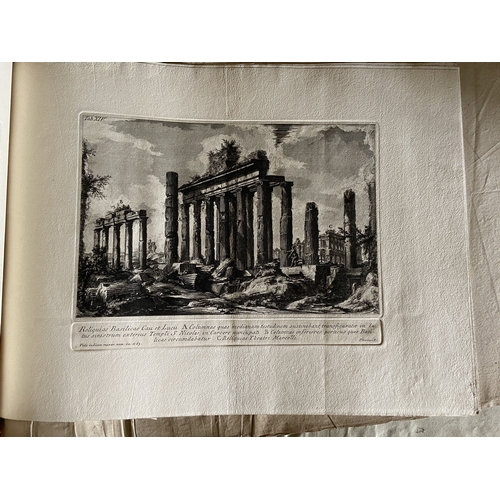 62 - A volume of etchings, the majority by Giovanni Battista Piranesi (1720-1778). Oblong 1o, 19th centur... 