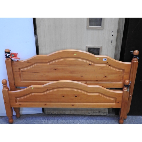 246 - Pine double bed head and foot