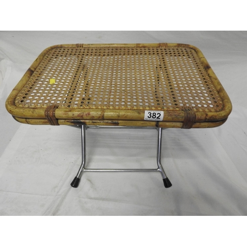 382 - Folding Cane topped table