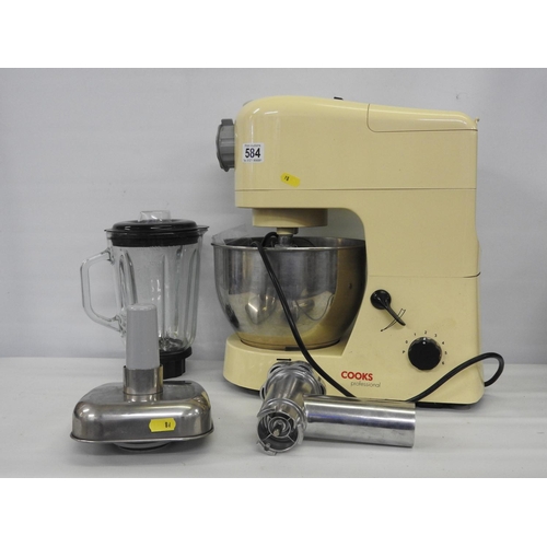 584 - Cooks professional food mixer with accessories