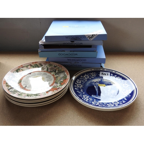 593 - Wedgewood collectors plates with boxes