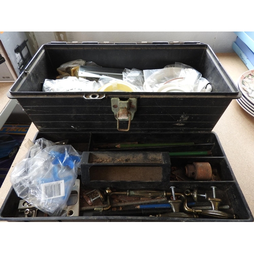 594 - Plastic tool box and contents