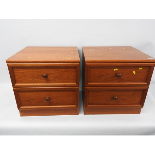 1402 - Pair of two drawer bedside cabinets