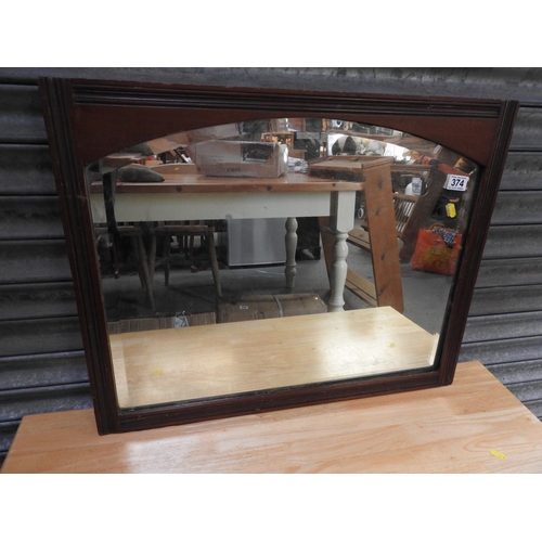 374 - Mahogany framed mirror