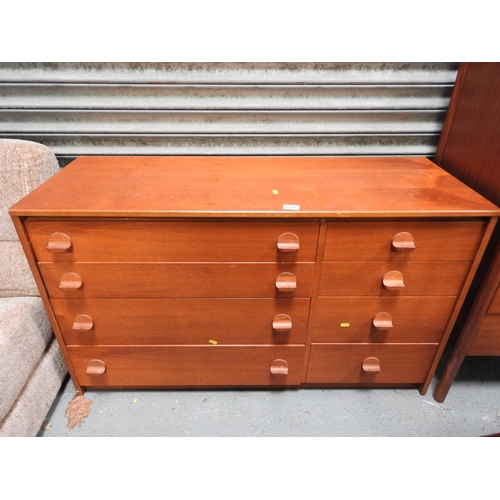 237 - 1970s chest of eight drawers - 46x 17x 27''